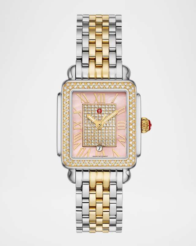 Limited Edition Deco Madison Mid Two-Tone 18K Gold-Plated Diamond Watch